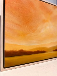 Abstract Landscape Painting, Oil on Canvas, Framed, 21st Century