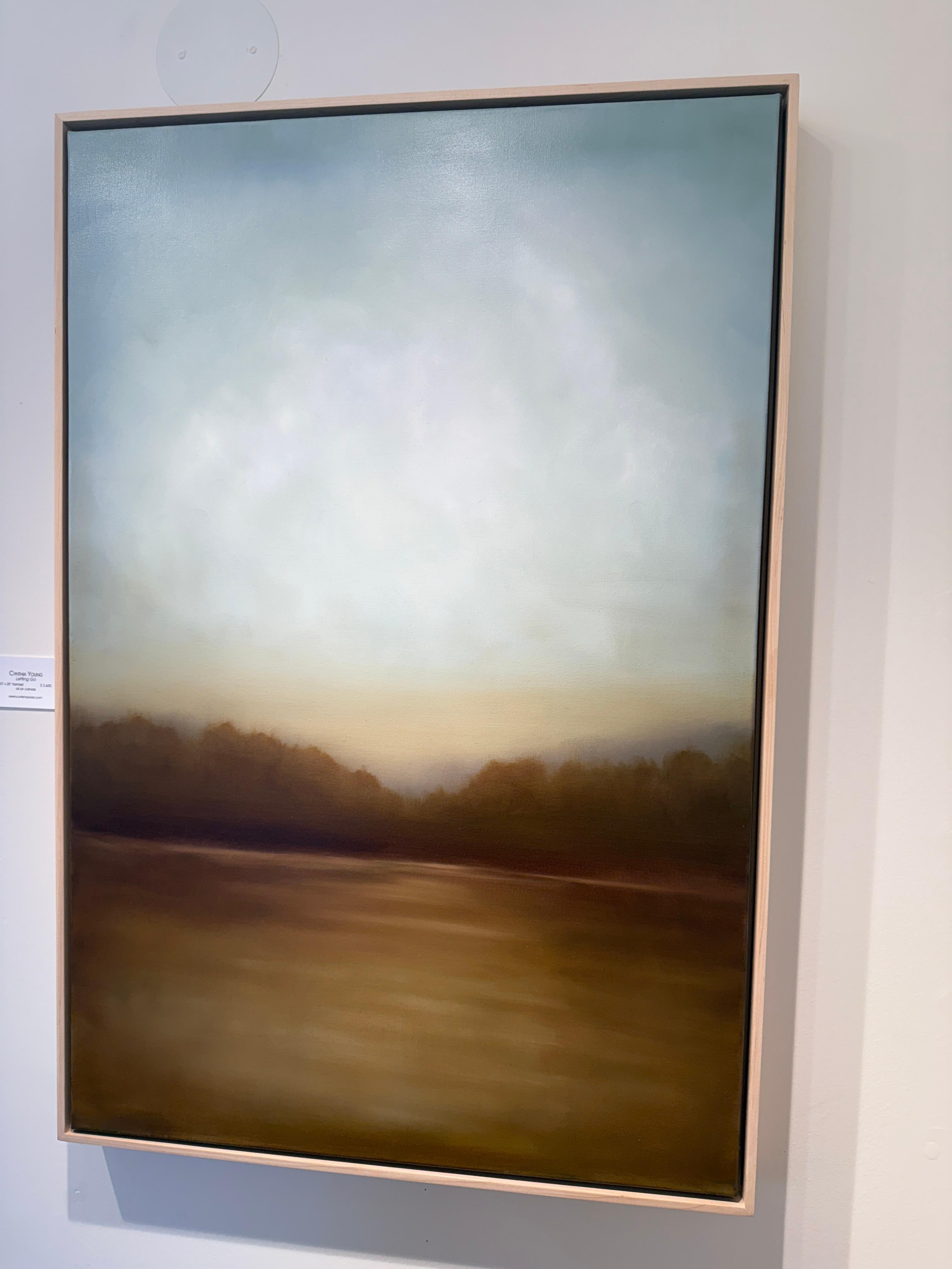 Lasciarsi andare - Abstract Painting Marrone di Cynthia Young