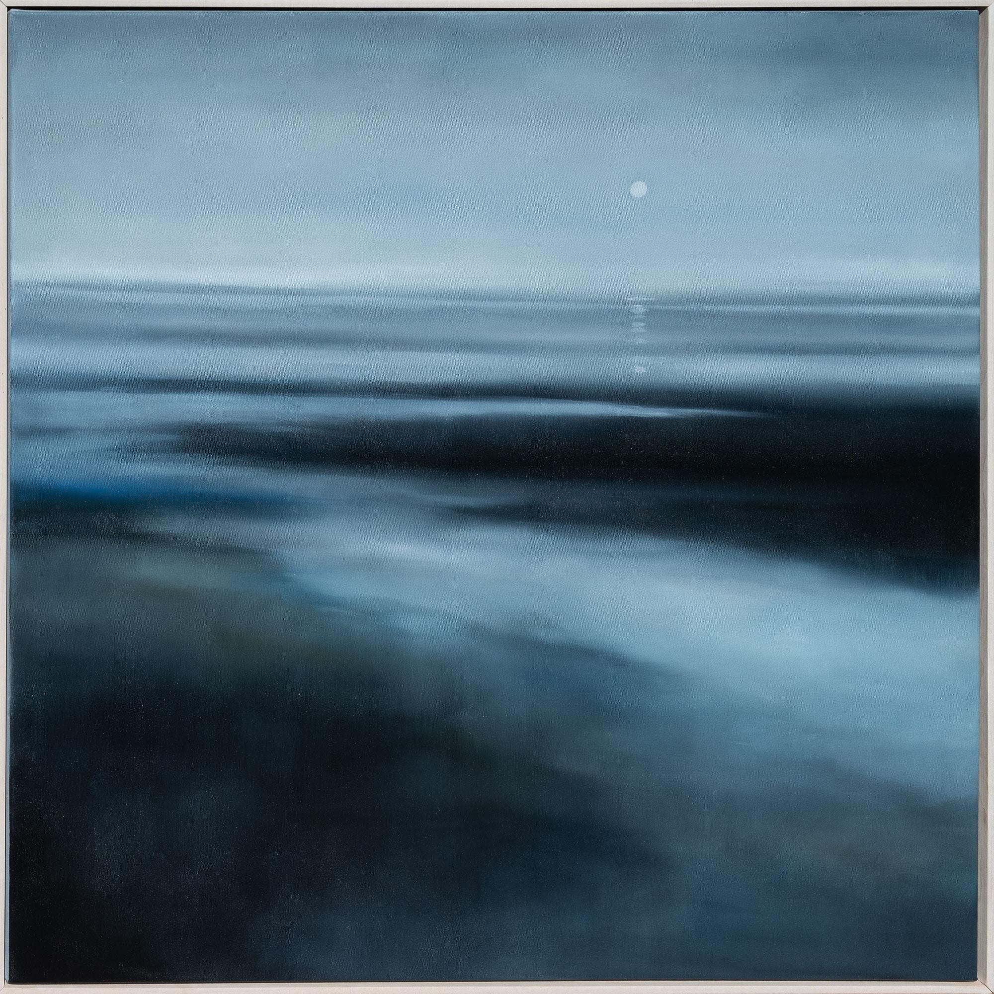 Landscape Painting di Cynthia Young - "Rise and Fall" - Dipinto paesaggistico a olio su tela, incorniciato, XXI secolo