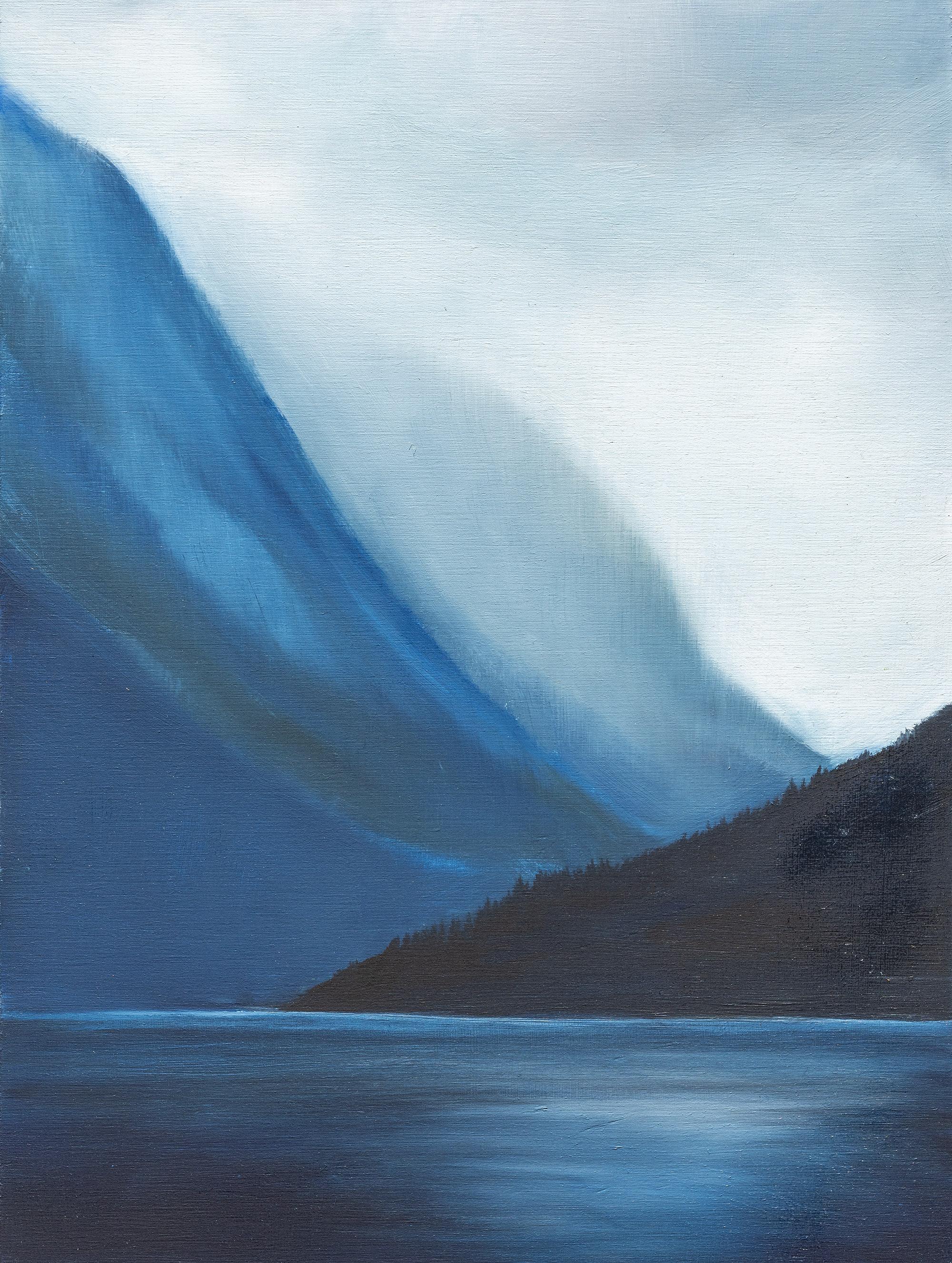 Silent Dreams: Abstract Landscape Oil on Canvas, 21st Century