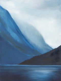 Silent Dreams: Abstract Landscape Oil on Canvas, 21st Century
