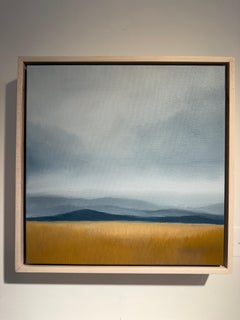 Contemporary Abstract Landscape Painting, Oil on Canvas, 13x13 Inches