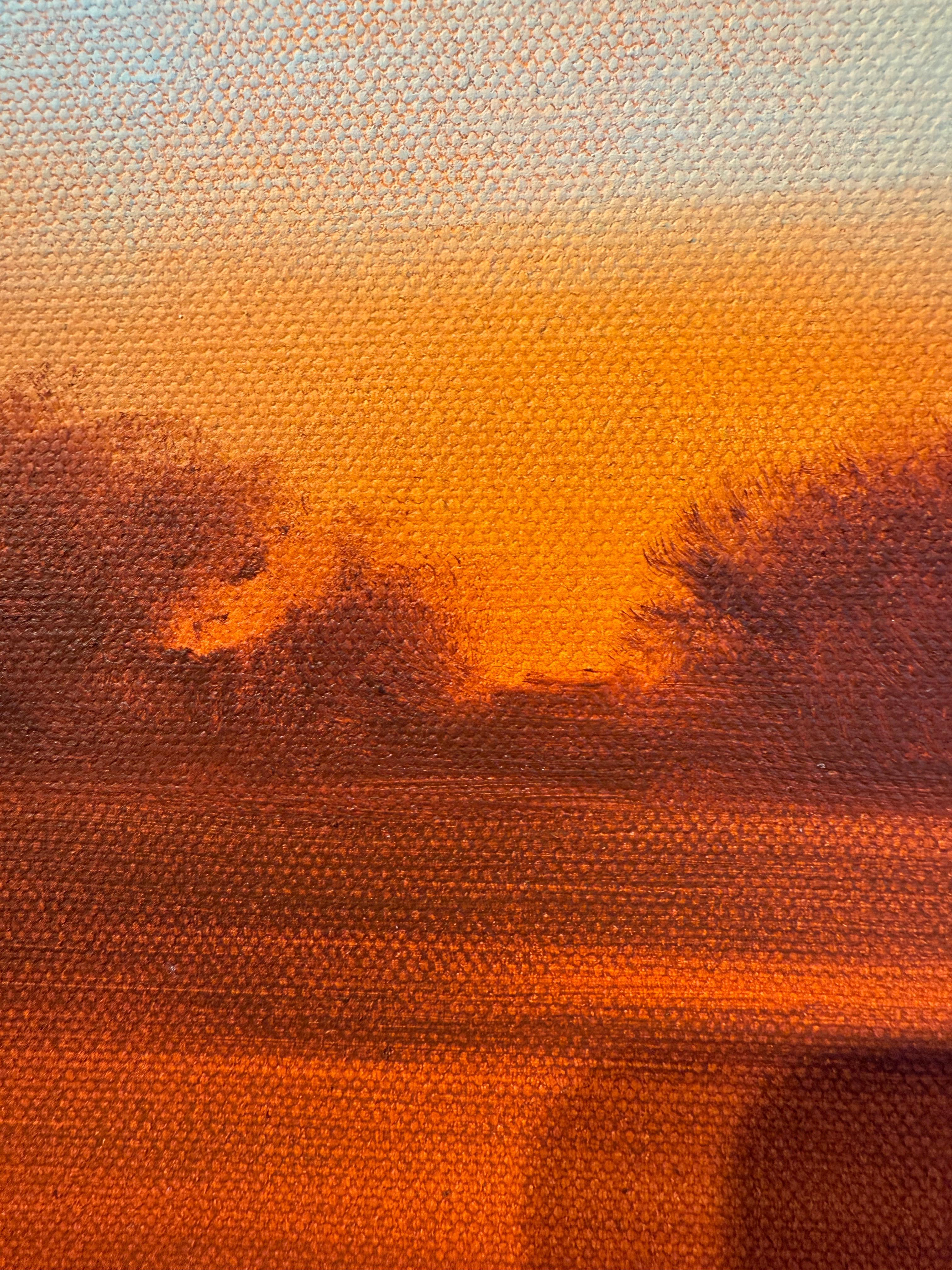 Sogno di risveglio - Landscape Painting Marrone di Cynthia Young