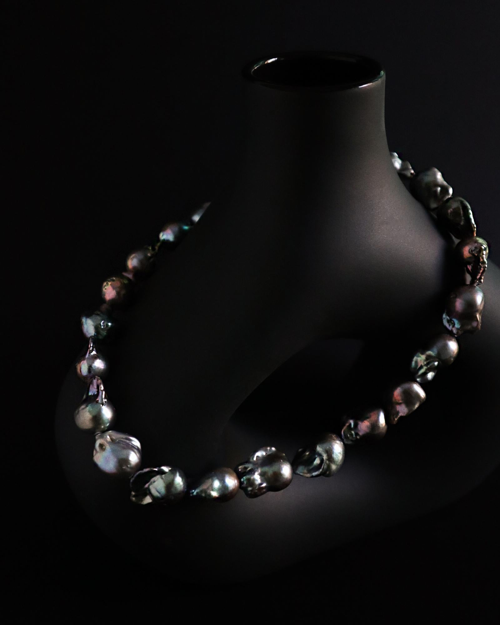 Modernist Cyntia Miglio Baroque Pearl Collar