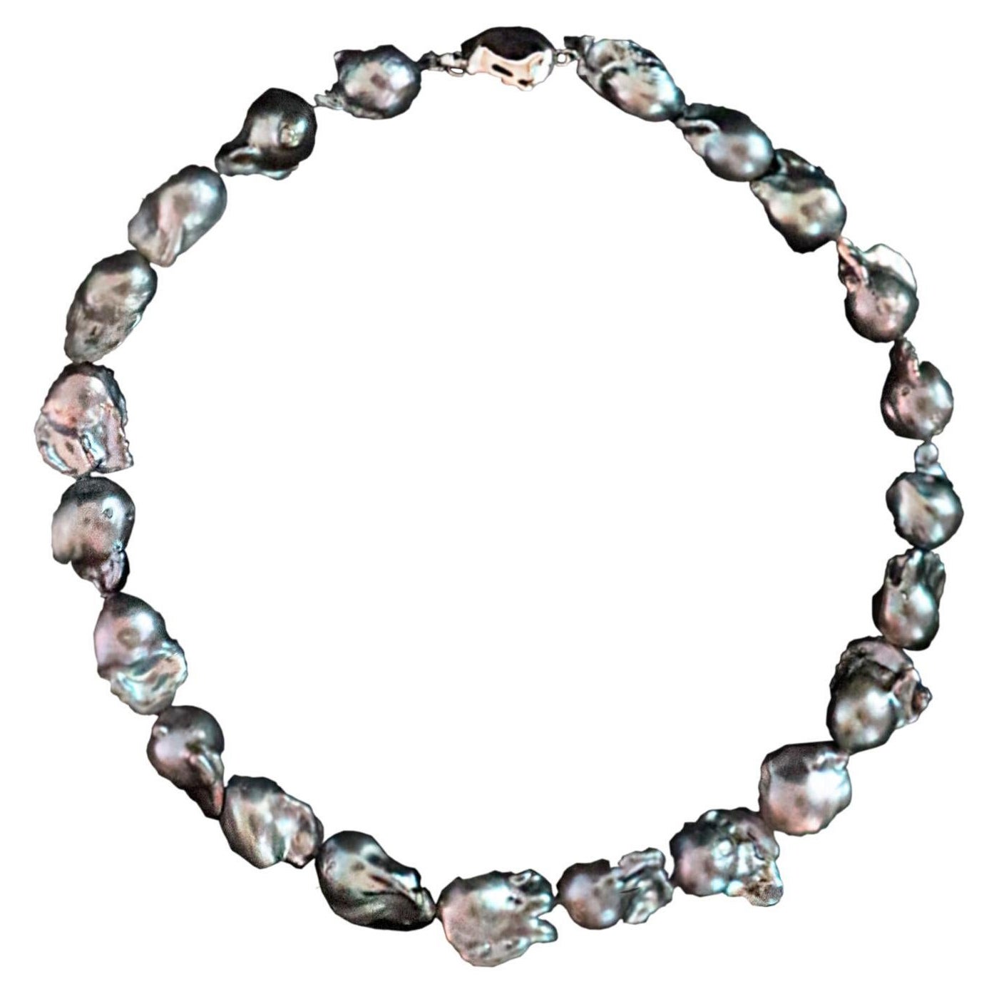 Cyntia Miglio Baroque Pearl Collar For Sale