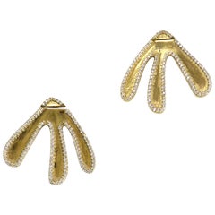Cyntia Miglio Cactus Earrings with Handset White Topaz