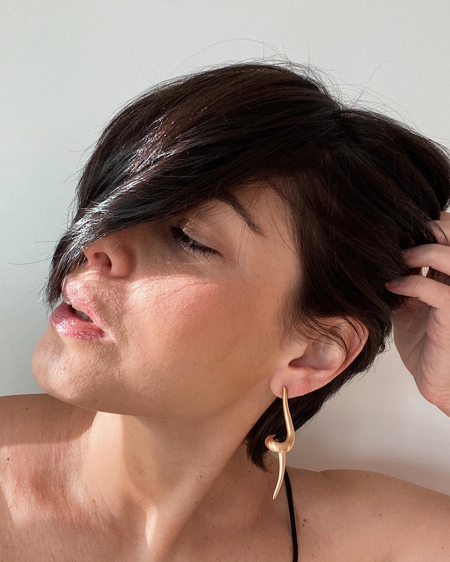 Cabochon Cyntia Miglio Drop Earrings with Semi-Precious Stones