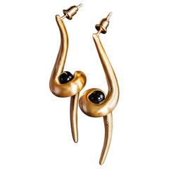 Cyntia Miglio Drop Earrings with Semi-Precious Stones