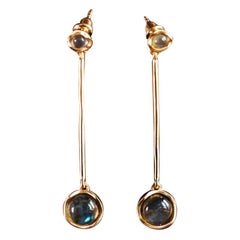 Cyntia Miglio Pendulum Earrings with Semi-Precious Stones