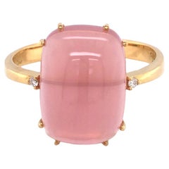 Cyntia Miglio Rose Quartz & Diamond Ring