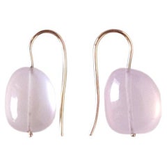 Cyntia Miglio - Boucles d'oreilles pendantes en quartz rose