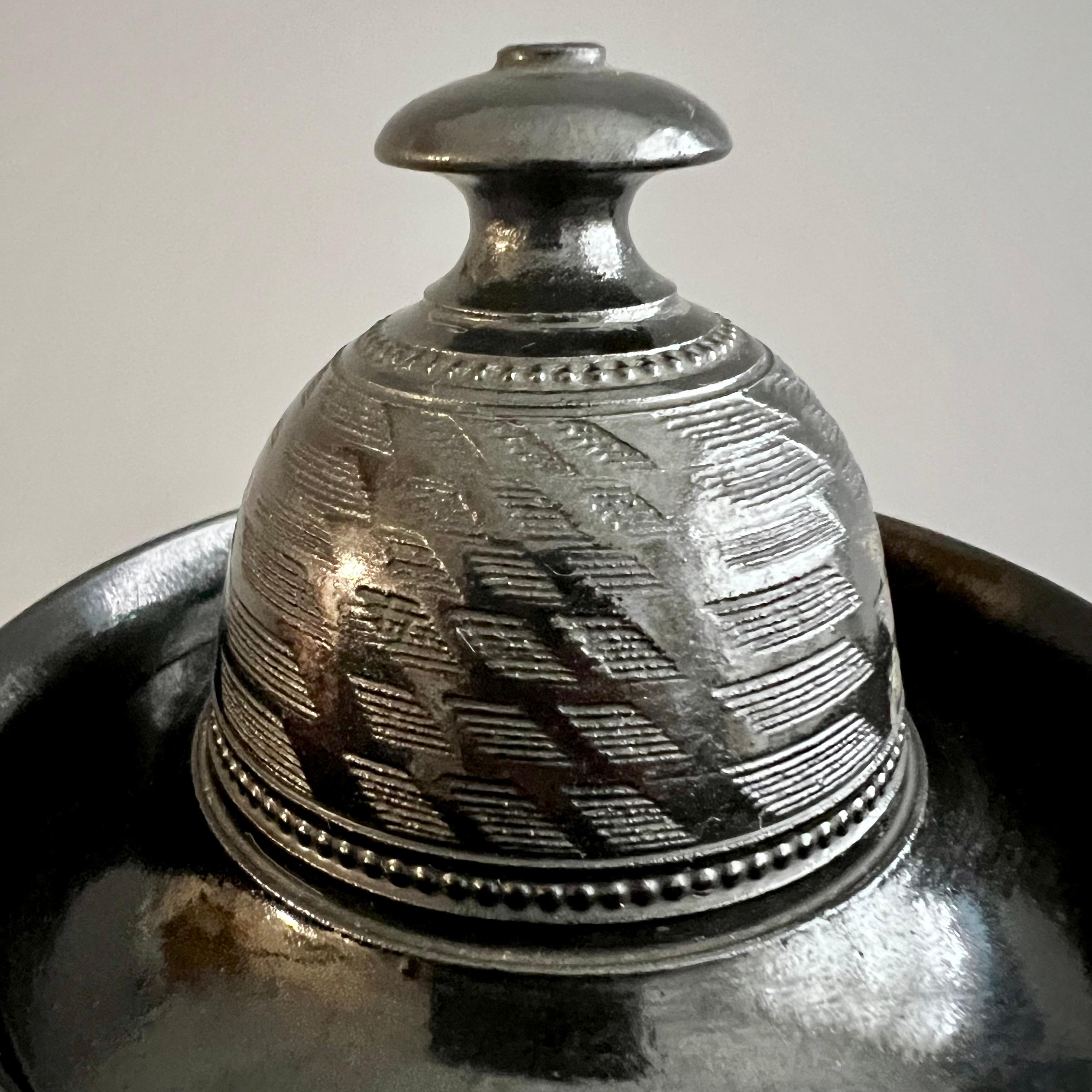 Cyples Coffee Pot, Black Basalt, Engine Turned Neoclassical, circa 1820 1