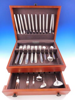 Cypress by Georg Jensen Sterling Silver Flatware Set Service 54 Pcs Dinner