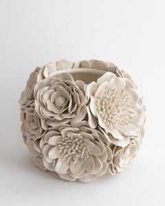 Cypress Spiked floral vessel in cream by Josie Cross