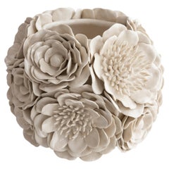 Cypress Spiked floral vessel in cream by Josie Cross
