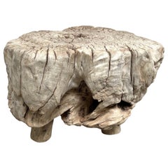 Cypress Wood Stump Side Table