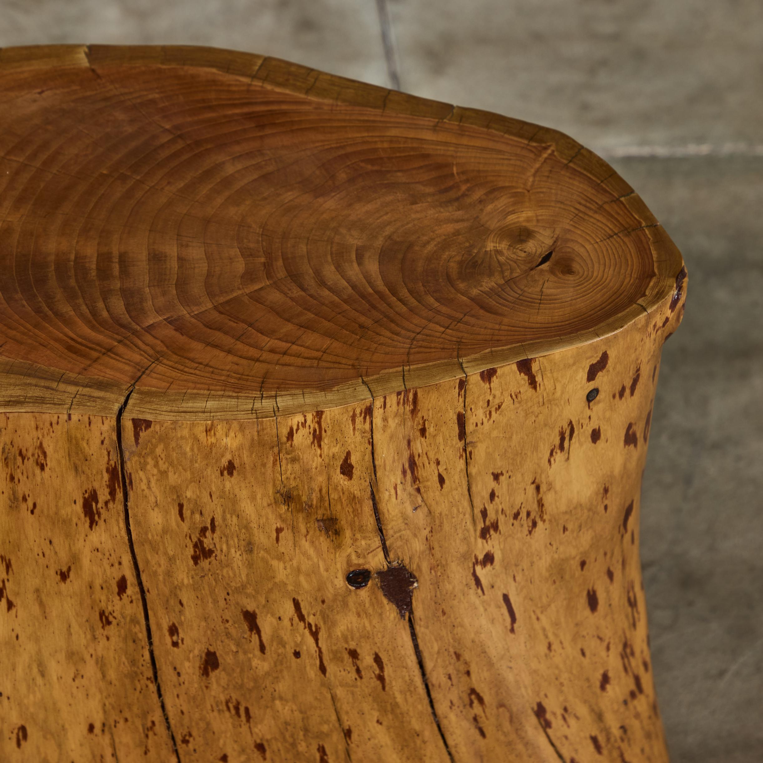 Cypress Wood Stump Side Table or Stool For Sale 8
