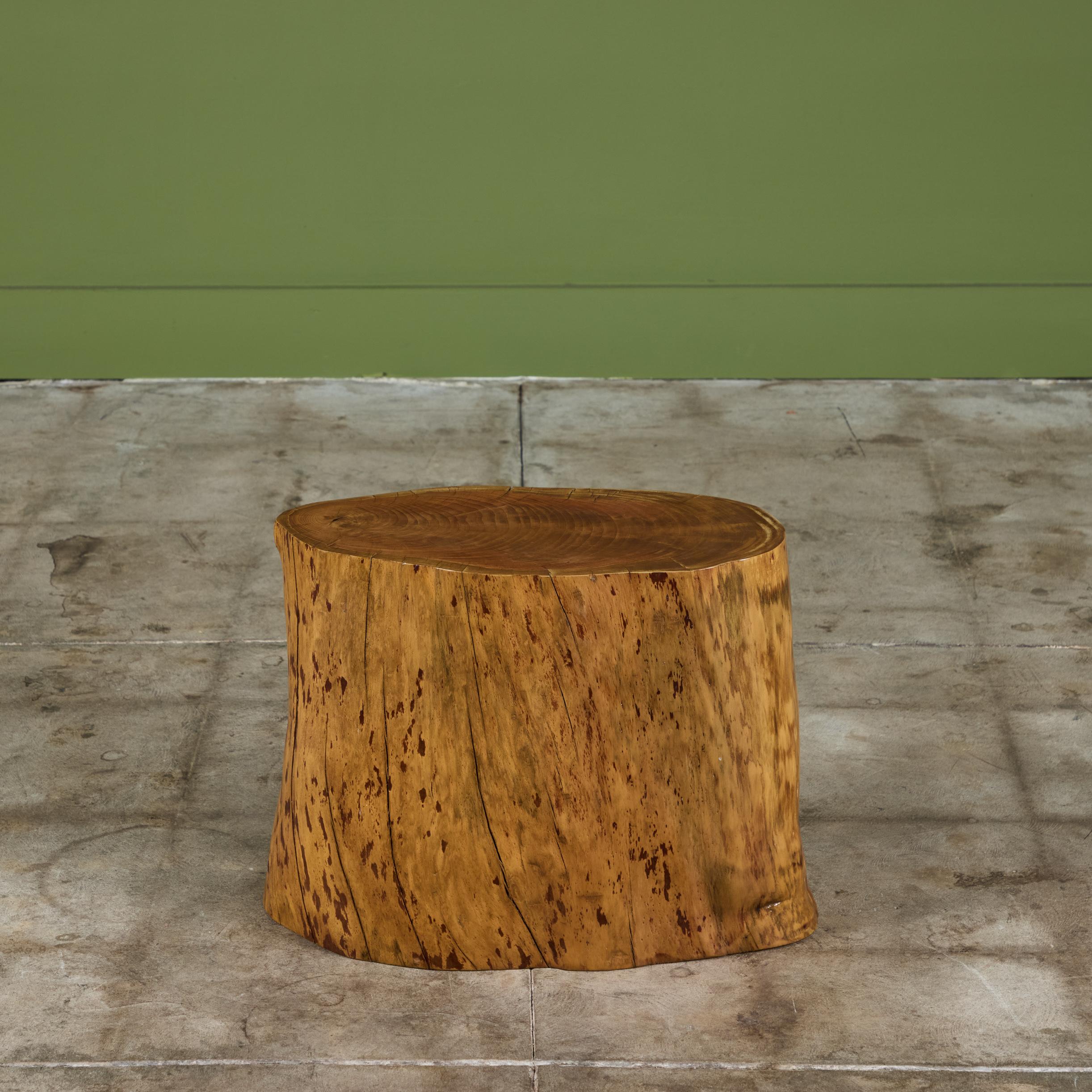 American Cypress Wood Stump Side Table or Stool For Sale