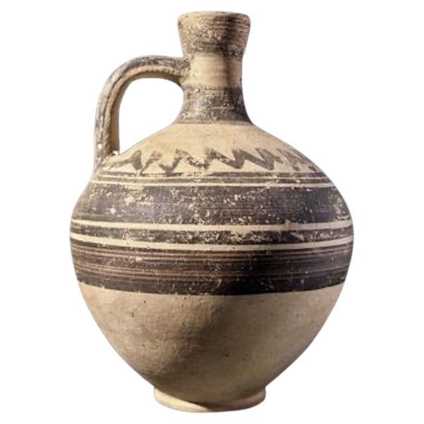 Cypriot Pottery Jug Vessel In Good Condition For Sale In Bonita Springs, FL