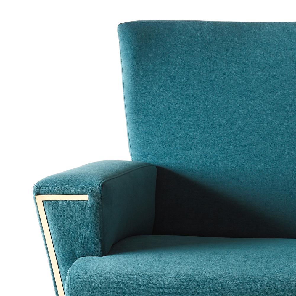 Sillón Chipre con Tela de Terciopelo Turquesa en Nuevo estado para la venta en Paris, FR