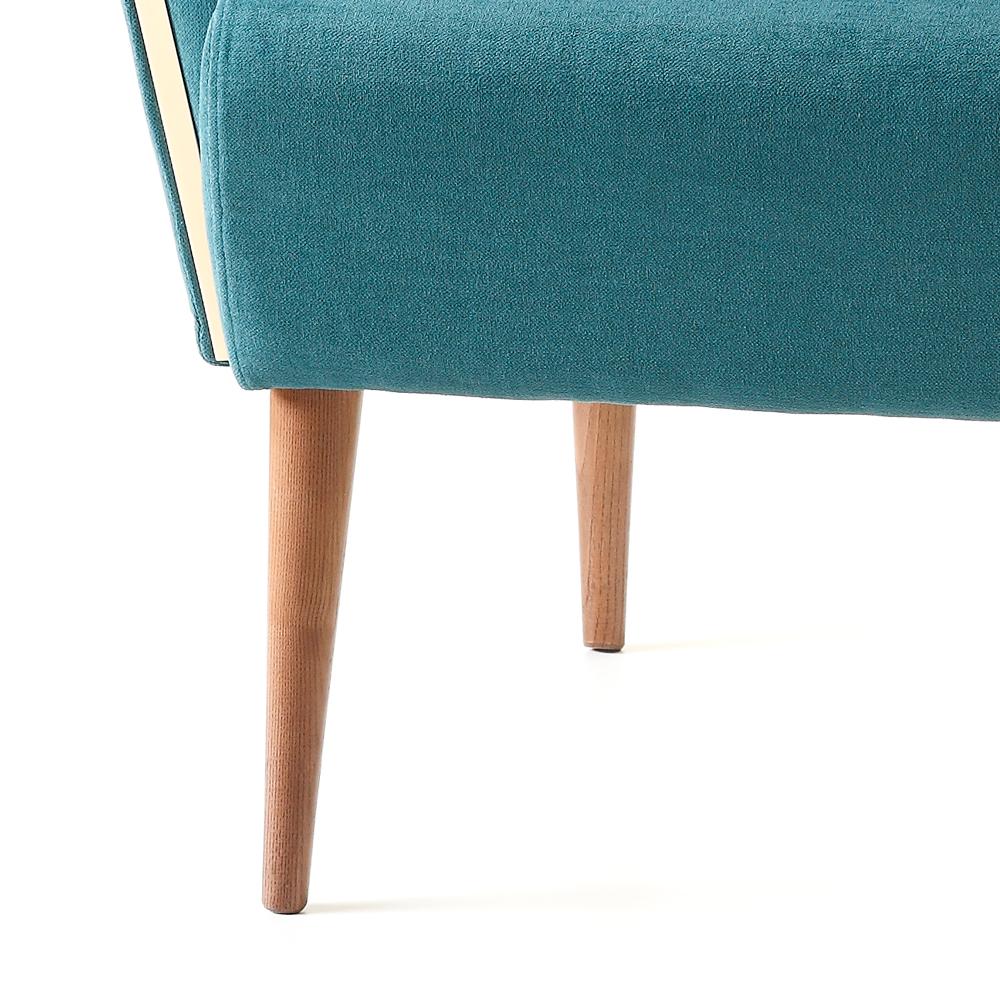 Cyprus Armchair with Turquoise Velvet Fabric In New Condition For Sale In Paris, FR