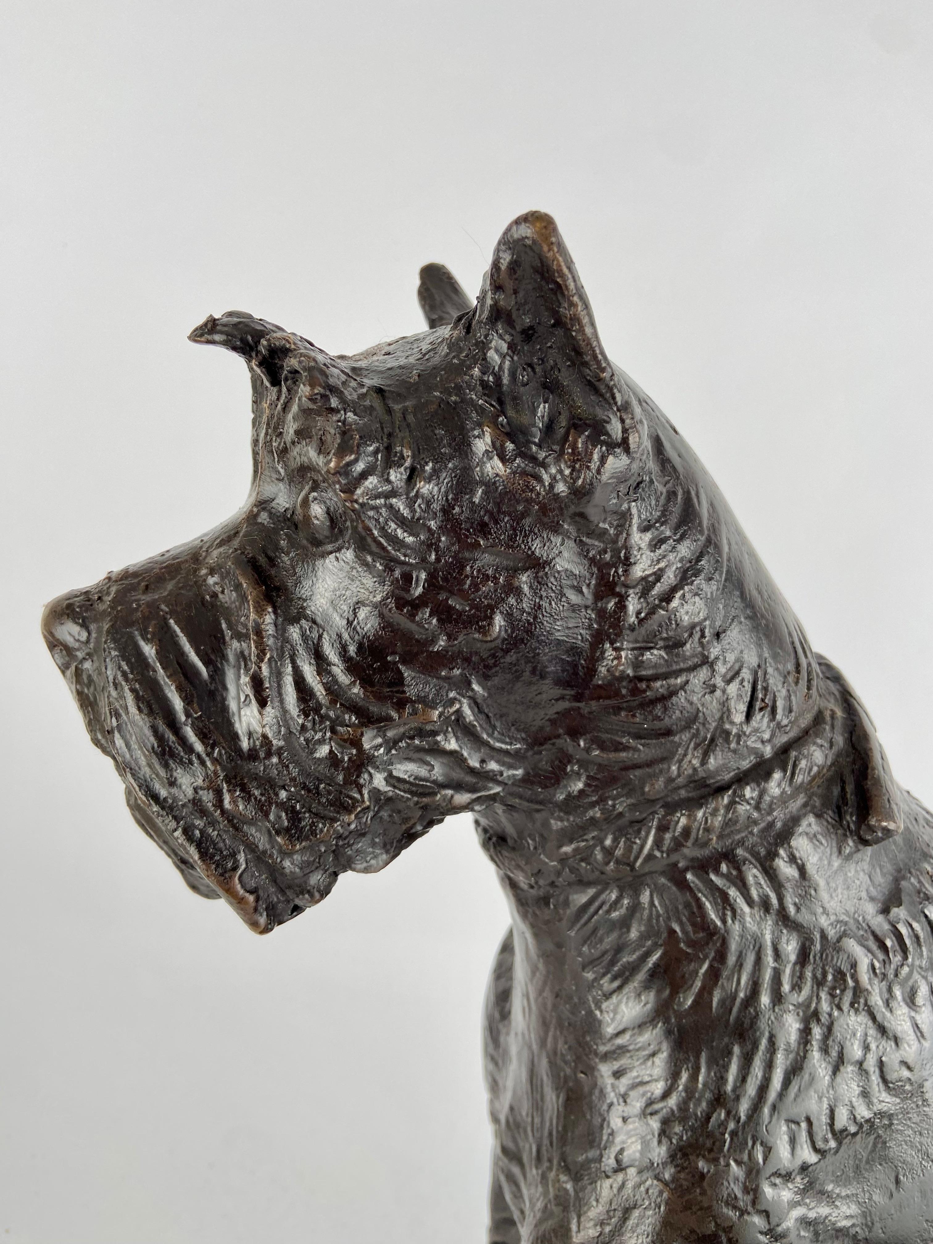 Cyriel de Brauwer, fox terrier in bronze 2
