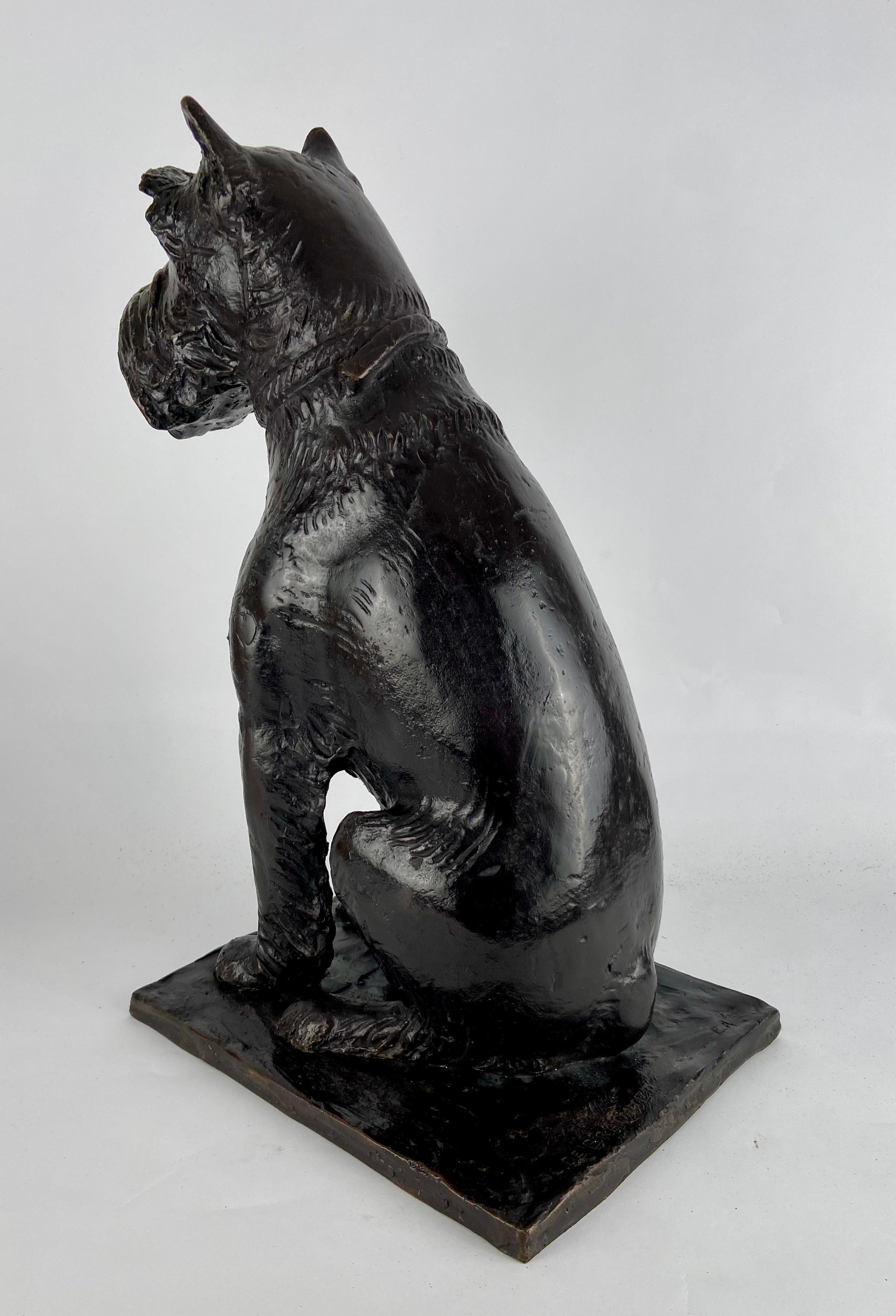 Cyriel de Brauwer, fox terrier in bronze 3