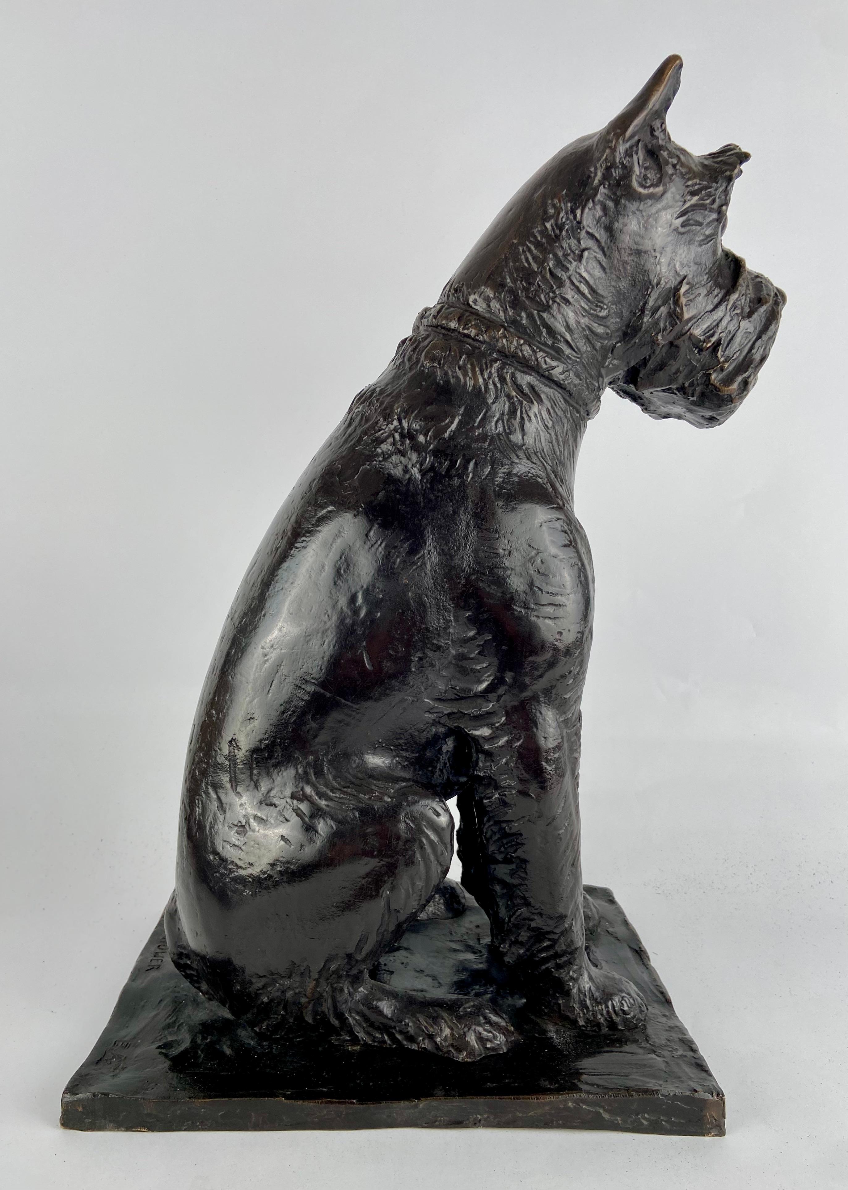 Cyriel de Brauwer, fox terrier in bronze 6