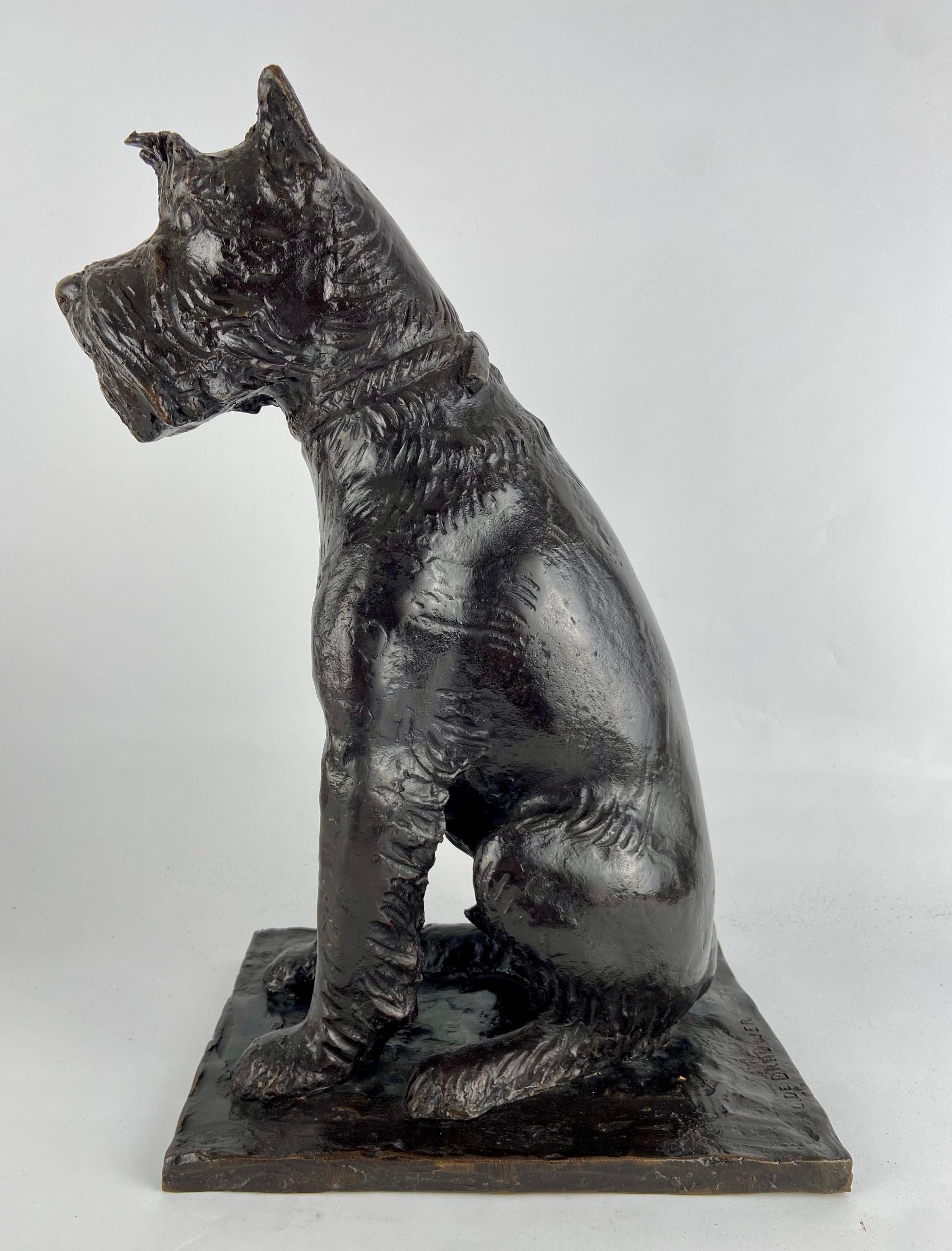 Cyriel de Brauwer, fox terrier in bronze 1