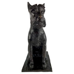 Vintage Cyriel de Brauwer, fox terrier in bronze