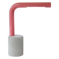 Cyril Lamp - Side / Desk Lamp, Concrete Base with Powder-Coated Steel Lamp Arm