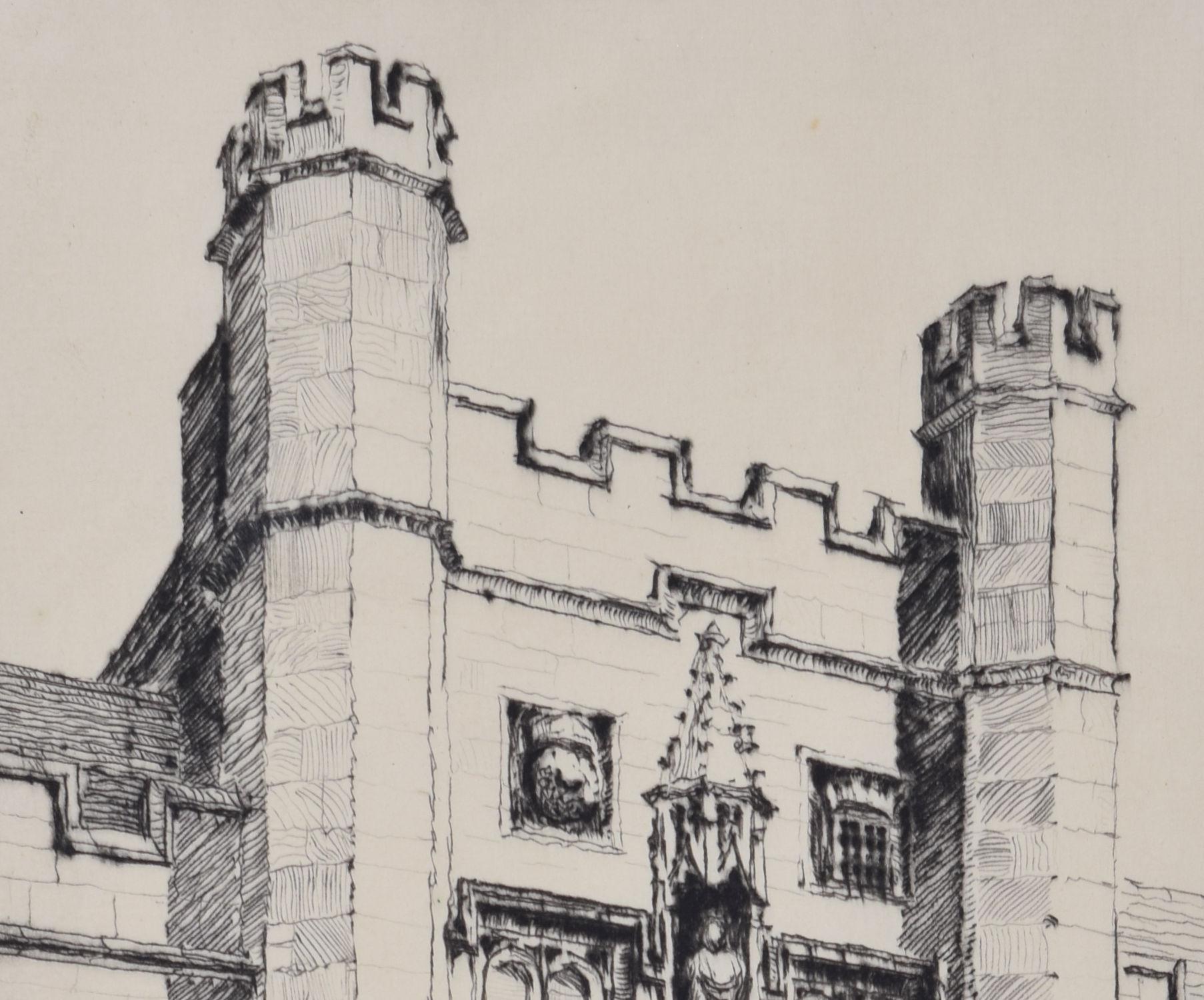 Christ's College, Cambridge gravure par Cyril Power en vente 1