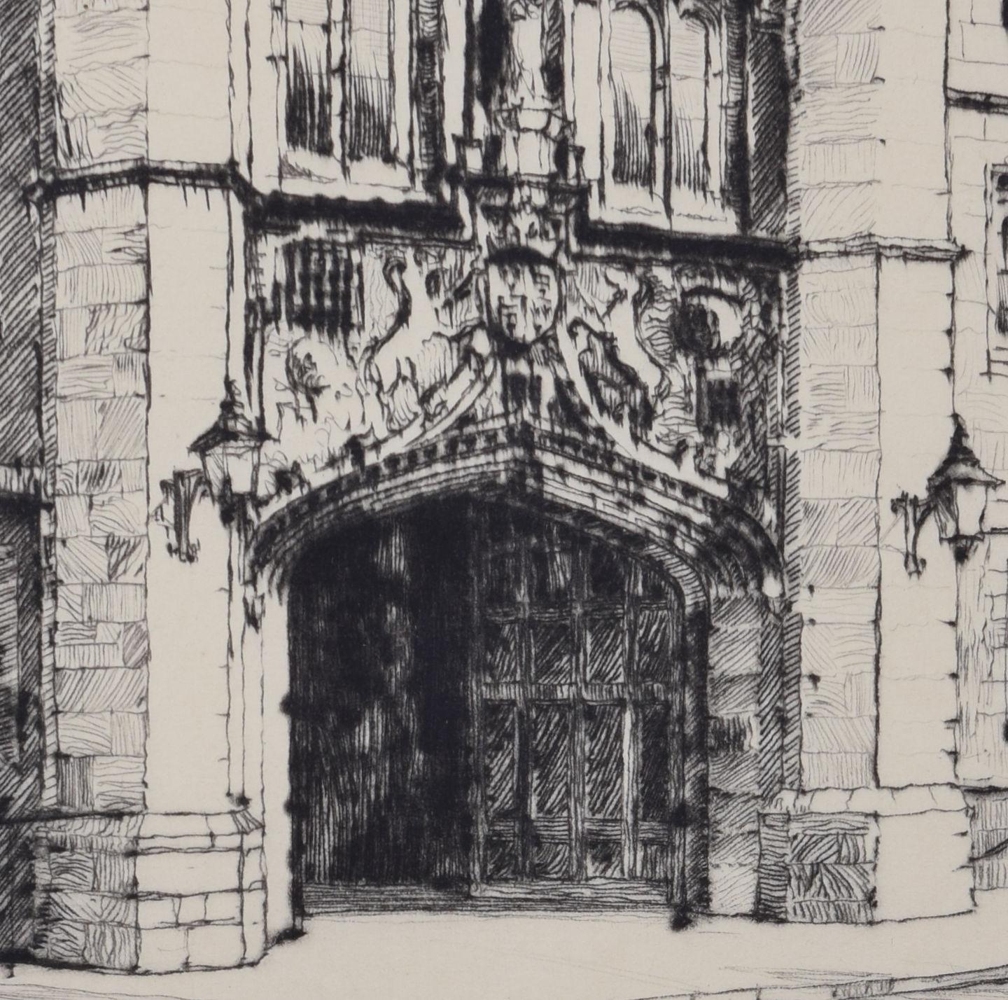 Christ's College, Cambridge gravure par Cyril Power en vente 3
