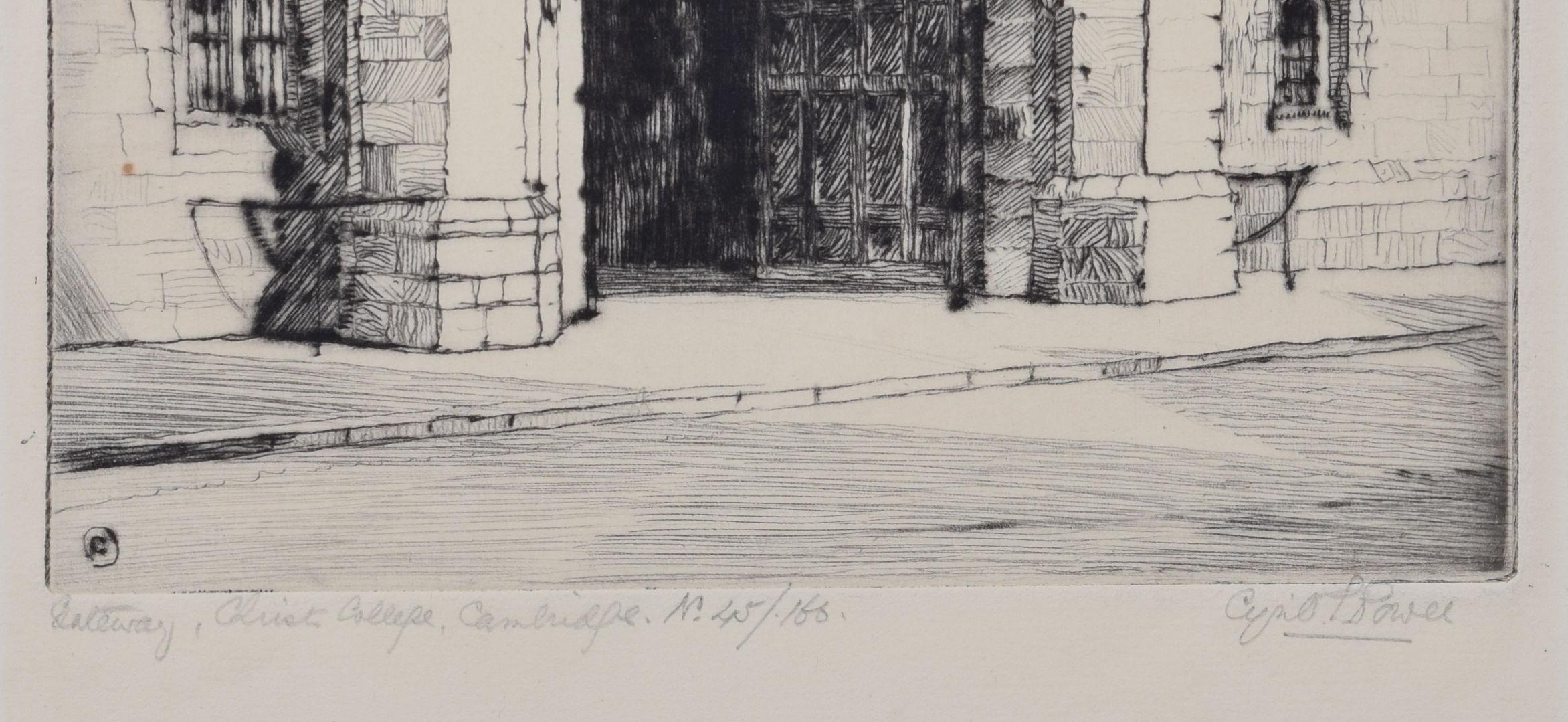 Christ's College, Cambridge gravure par Cyril Power en vente 4