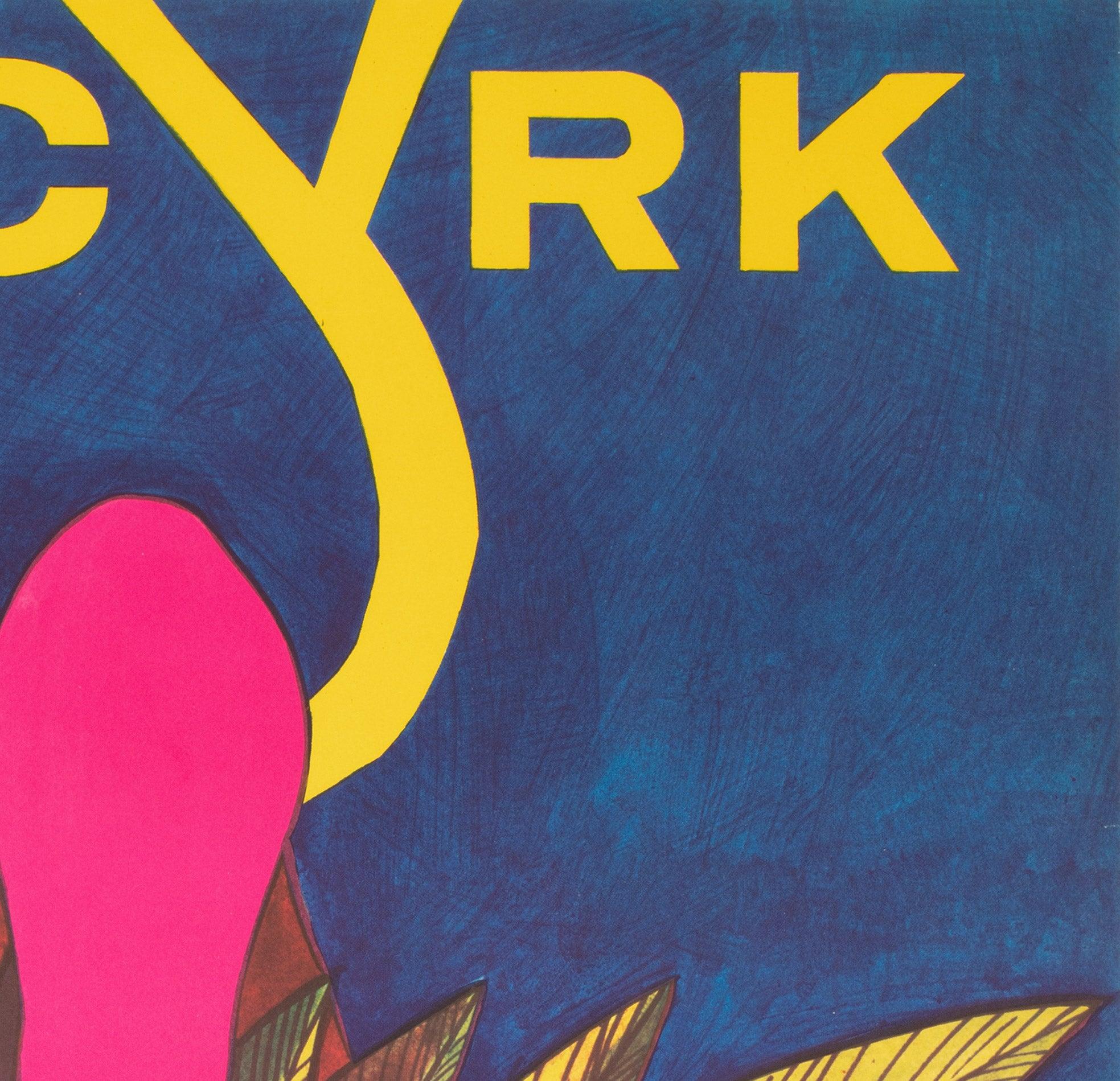 CYRK Acrobat Swinging 1977 Affiche du cirque polonais, Janowski Bon état - En vente à Bath, Somerset