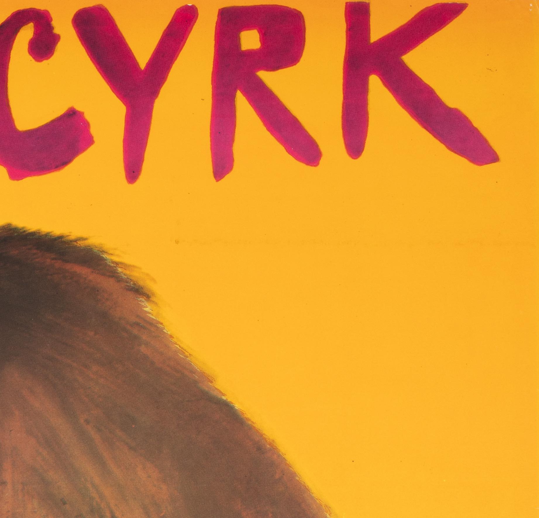 20th Century Cyrk Bear on Ball 1963 Polish B1 Circus Poster, Maciej Urbaniec For Sale