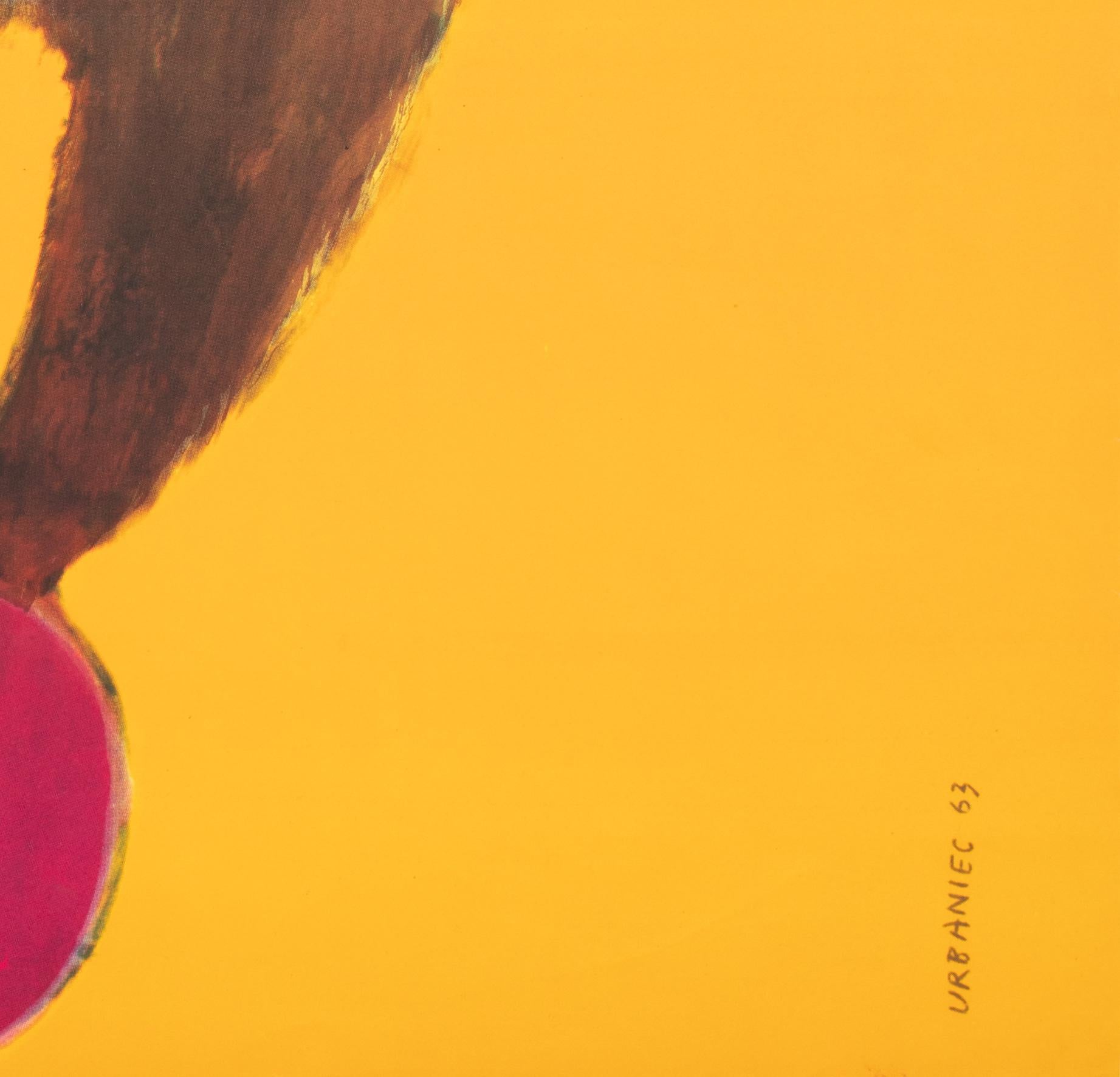 Cyrk Bear on Ball 1963 Polish B1 Circus Poster, Maciej Urbaniec For Sale 3