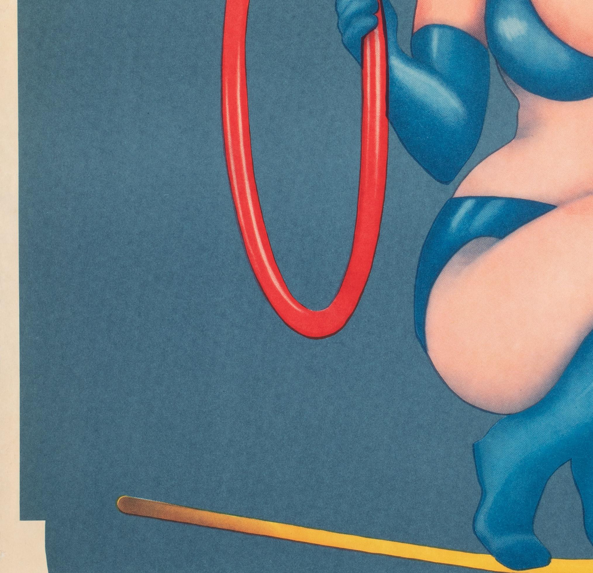 20th Century Cyrk Bikini Aerialist 1975 Polish Circus Poster, Milach For Sale