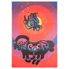 CYRK Cirque Cowboy Acrobate R1978 Affiche du cirque polonais, Bohdan Bocianowski
