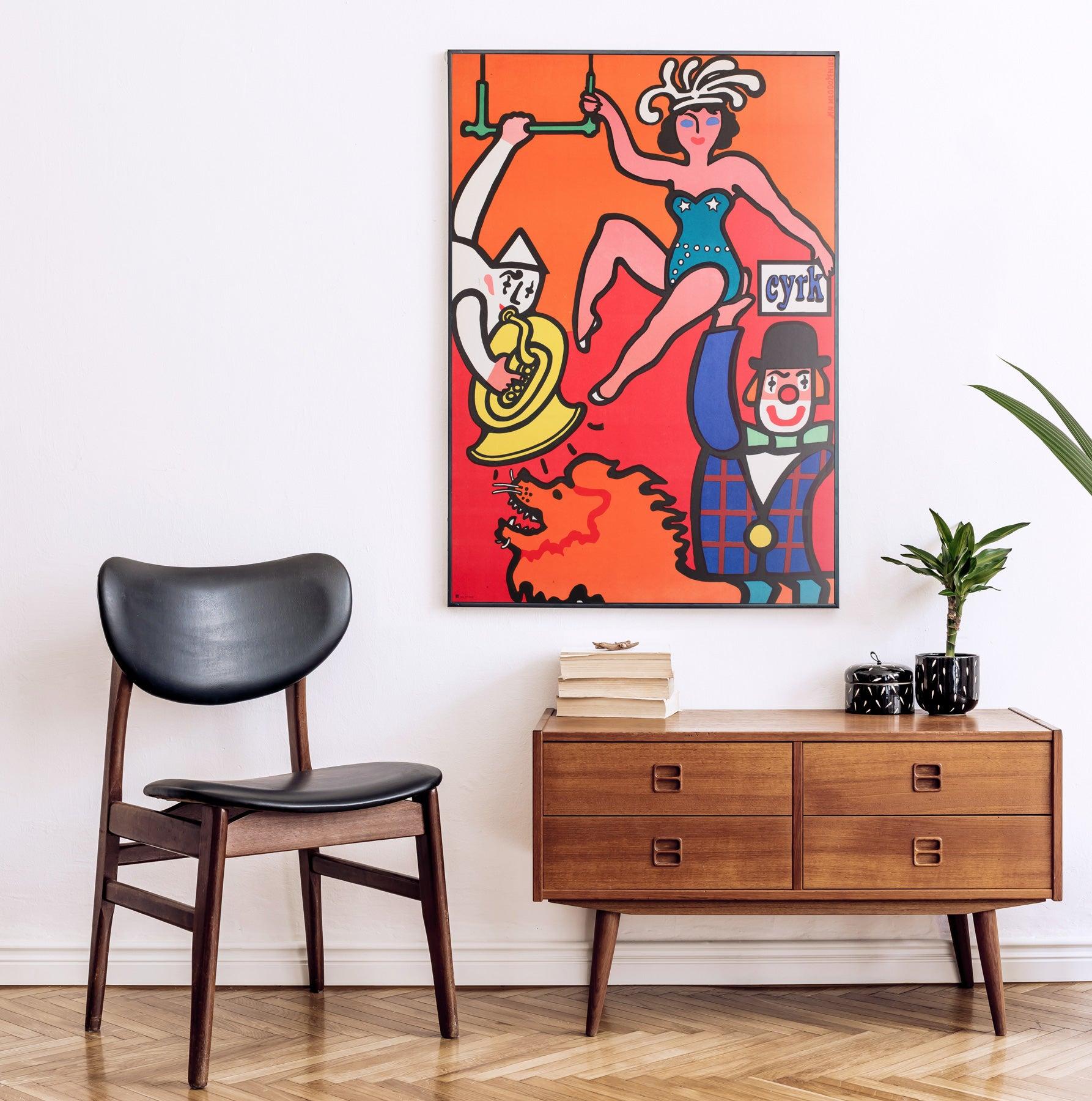 Cette affiche lumineuse et colorée de Jan Mlodozeniec représente tout le charme du cirque !

L'affiche de cirque 