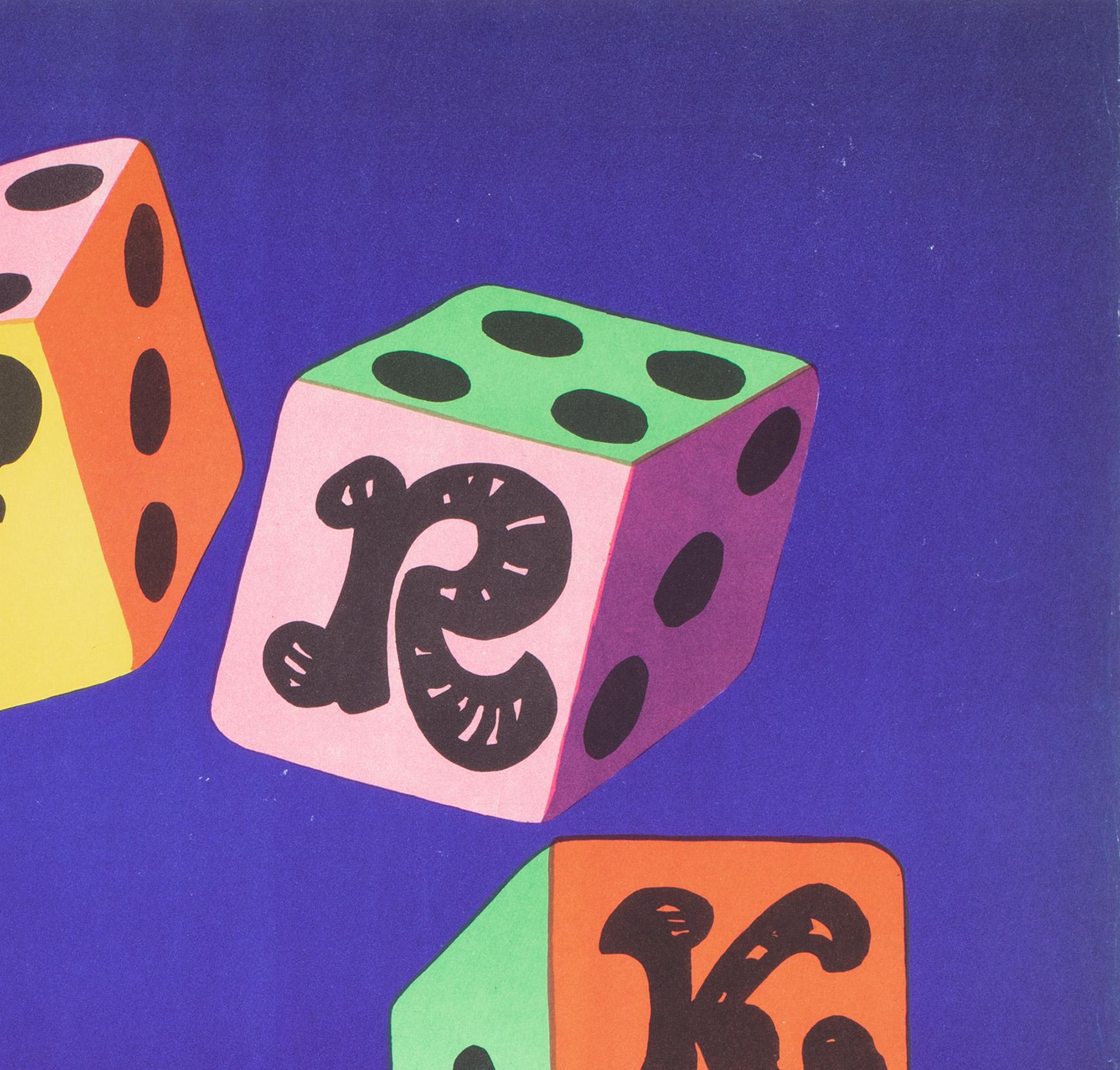 20th Century Cyrk Dice Juggler 1970 Polish Circus Poster, Bocianowski For Sale