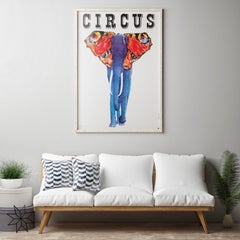 Cyrk Elefante Mariposa 1979 Cartel de Circo Polaco, Pagowski