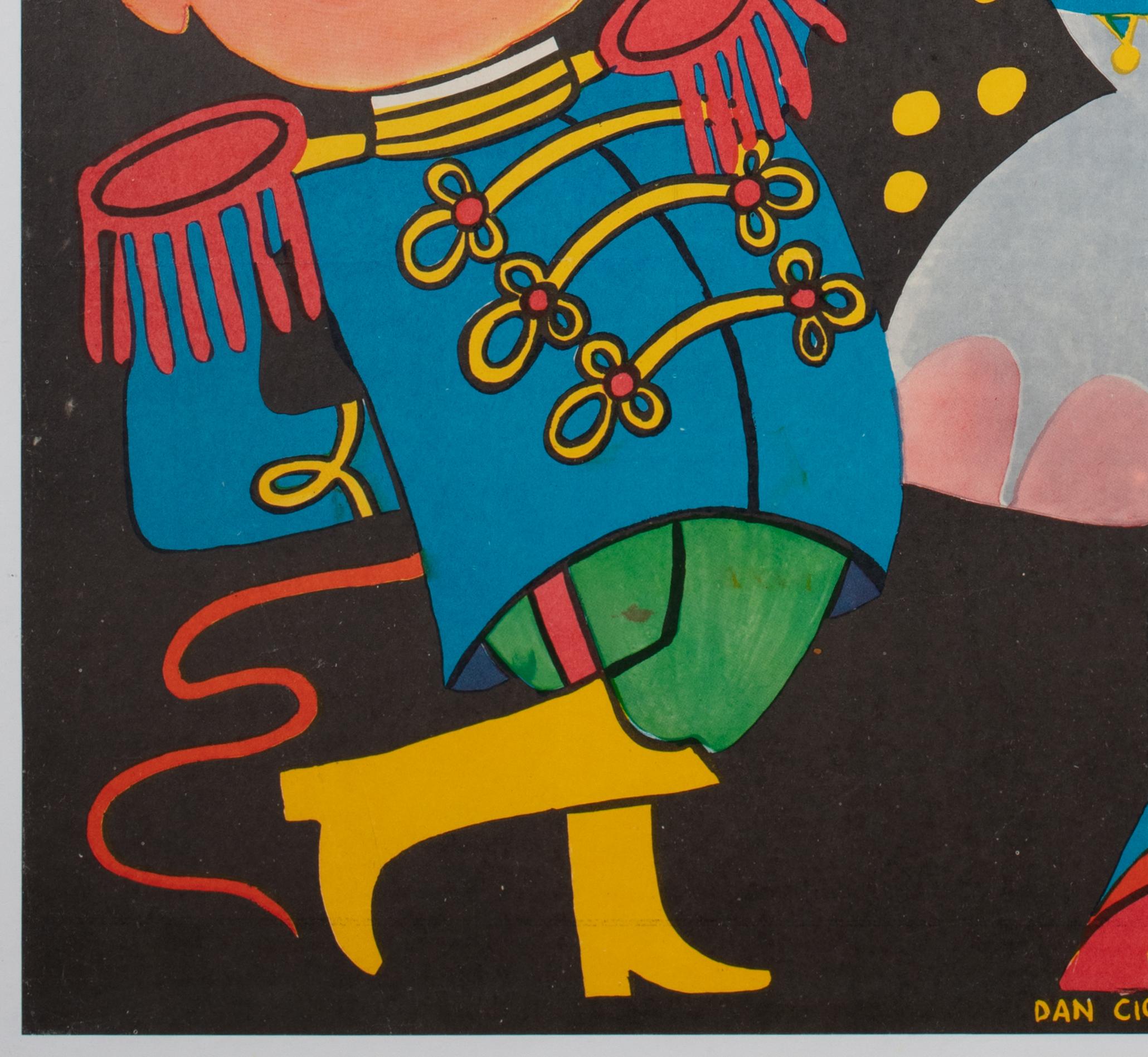 Cyrk Elephant Trainer 1979 Romanian Circus Poster, Dan Cioca For Sale 2