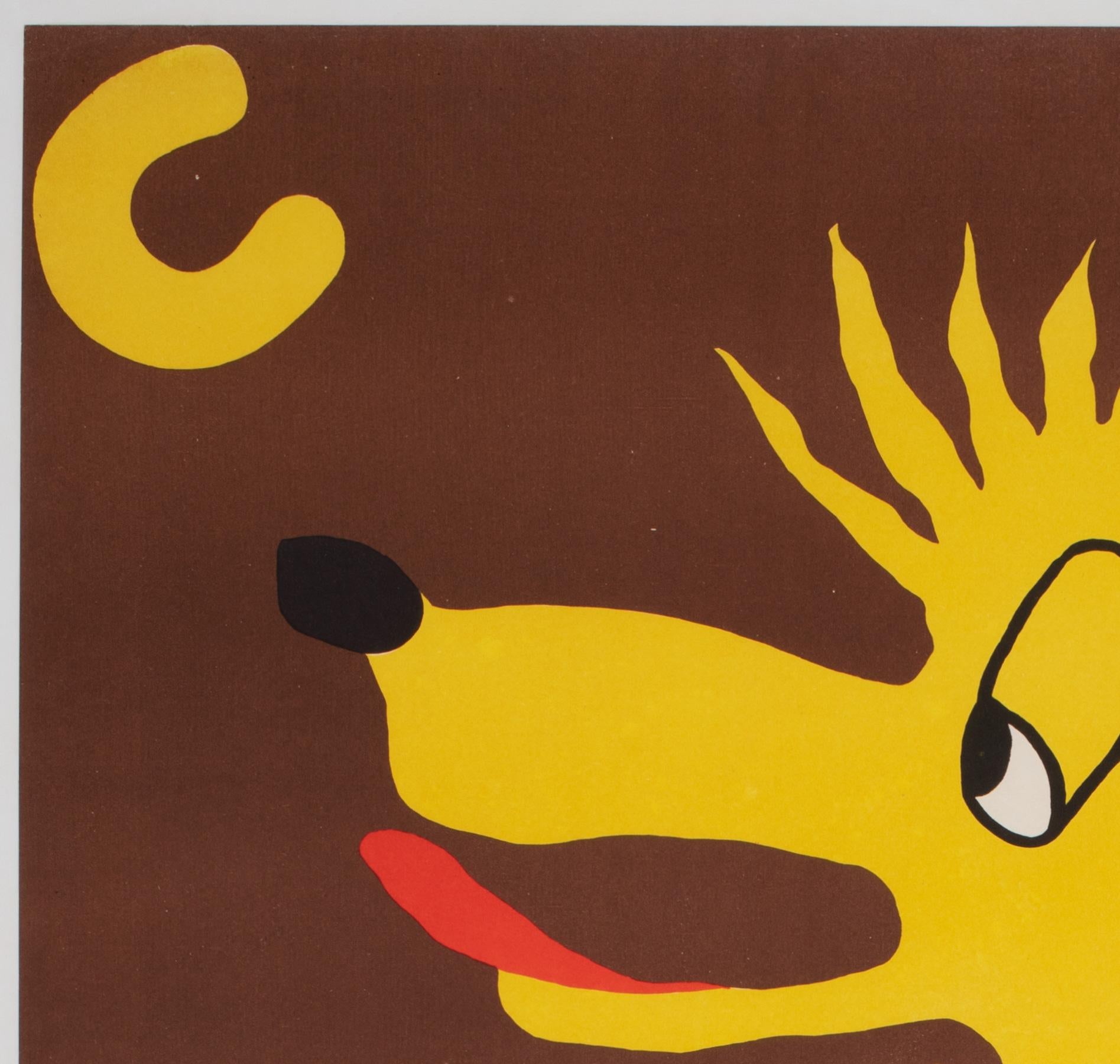 Cyrk Guitar Playing Dog 1970 Polish Circus Poster, Jerzy Treutler In Good Condition In Bath, Somerset