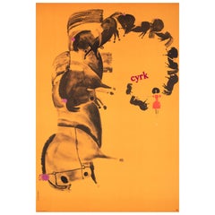 Cyrk Horse Trainer 1966 Affiche du cirque polonais, Danuta Zukowska