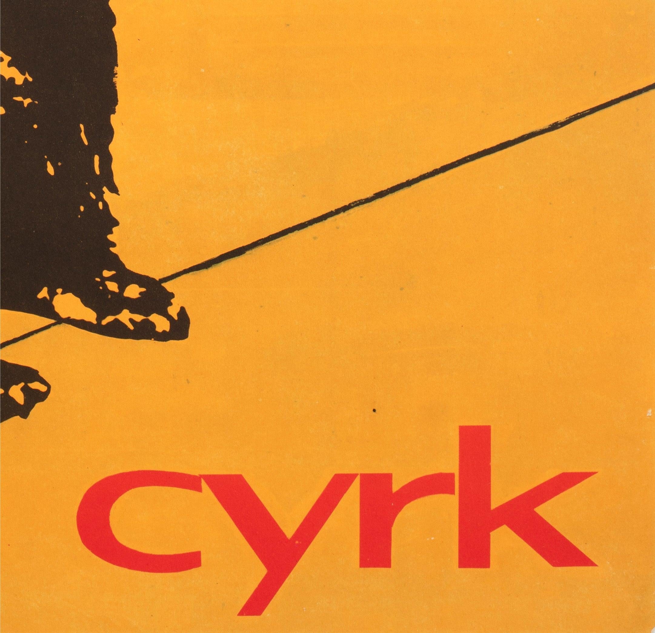 Cyrk Juggling Tightrope Bear 1971 Affiche de cirque polonais en vente 1