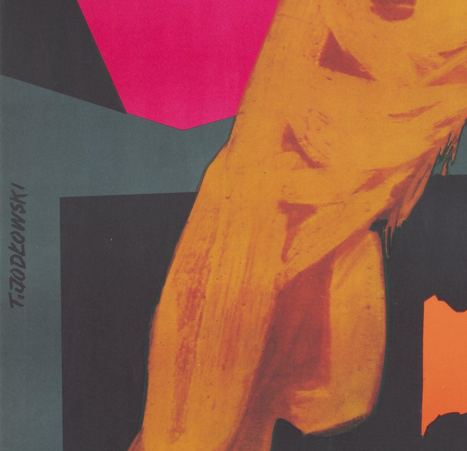 Paper Cyrk Leaping Lioness 1963 Polish B1 Circus Poster, Tadeusz Jodlowski For Sale