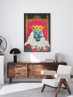 Cyrk Lion King 1975 Polish Circus Poster, Hilscher