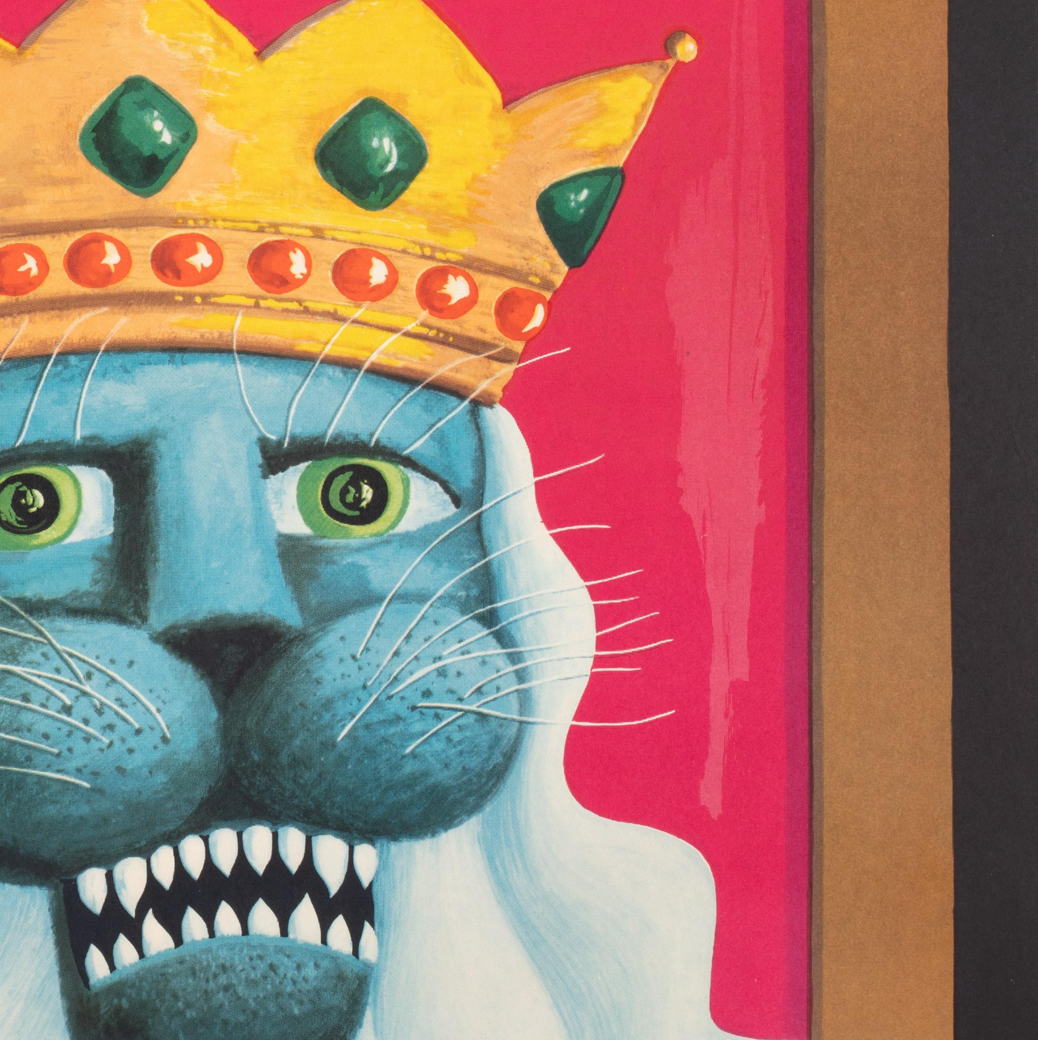 Cyrk Lion King 1975 Polish Circus Poster, Hilscher For Sale 1