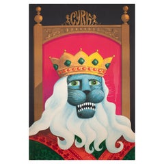 Cyrk Lion King 1975 Polish Circus Poster, Hilscher